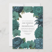 Invitation Ocean Emerald, Deep Lagoon & Tidepool Teal Wedding (Devant)