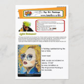 Invitation ‘ocean eyes’ Painting on a Small-Scale Print  (Dos)