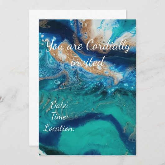 Invitation Ocean Geode (Devant / Derrière)