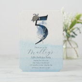 Invitation Ocean Jellyfish Numéro d'âge Cinquième 5e annivers (Debout devant)