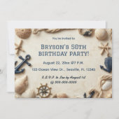 Invitation Océan marin modifiable (Devant)