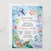 Invitation Ocean Marine Life mignon Corail Mer (Devant)