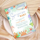 Invitation Océan Mer à Bientôt Bébé Fête d'été