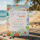 Invitation Océan Mer à Bientôt Bébé Fête d'été