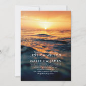 Invitation Océan Nautique Sunset Beach Mariage à thème (Devant)