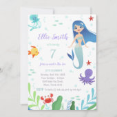 Invitation Ocean Party pour filles (Devant)