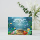 Invitation Ocean Reef Under the Sea Birthday Party (Debout devant)