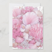 Invitation Océan rose Blissful par le Baby shower de plage (Dos)