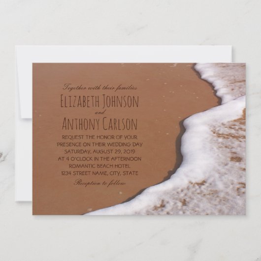 Invitation Océan Sand Et Waves Beach Mariage À Thème (Devant)