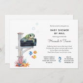 Invitation Ocean Sea Animals Mailbox Douche par courrier (Devant / Derrière)