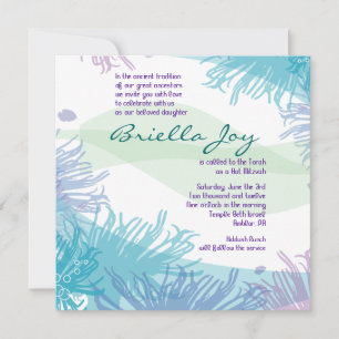 Invitation Ocean Sea Life Bat Bar Mitzvah