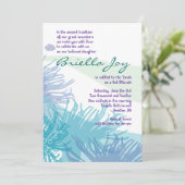 Invitation Ocean Sea Life Bat Bar Mitzvah (Debout devant)