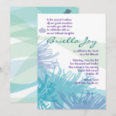 Invitation Ocean Sea Life Bat Bar Mitzvah (Devant / Derrière)