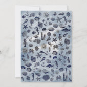 Invitation Ocean Sea Life Nautical Seashells Beach Mariage (Dos)