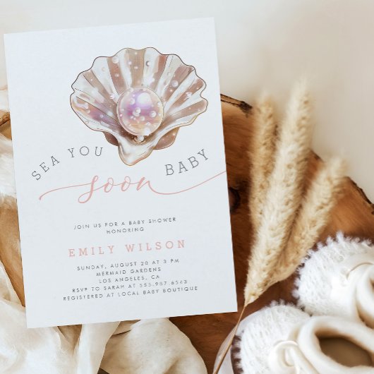 Invitation Ocean Sea You Bientôt Baby shower