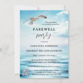 Invitation Ocean Seagull Freedom Farewell Retirement Invitati (Devant)