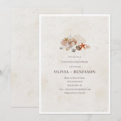 Invitation Ocean Seashells Beach Couples Wedding Shower (Devant / Derrière)