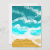 Invitation Ocean Seaside Turquoise Waves Mariage côtier Invi (Dos)