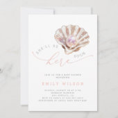 Invitation Ocean She'll Be Here Soon Girl Baby Shower (Devant)