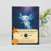 Invitation Ocean Spirit Axolotl Birthday  (Debout devant)
