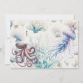 Invitation Ocean Splash Sea Coral Mariage d'aquarelle (Dos)