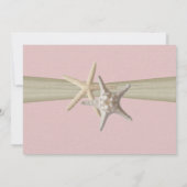 Invitation Ocean Starfish Fête des mariées rose (Dos)