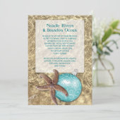 Invitation Ocean Starfish Mariage de Noël Tropical (Debout devant)