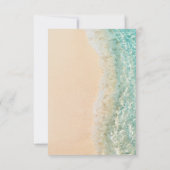 Invitation Ocean Summer Blue Beach Fête de mariage de sable b (Dos)