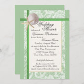 Invitation Océan thème Wedding shower Mint vert (Devant / Derrière)