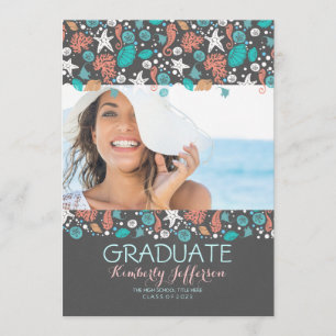 Invitation Ocean Treasures Beach Photo Graduation Party