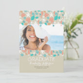 Invitation Ocean Treasures Beach Photo Graduation Party (Debout devant)