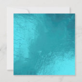Invitation Ocean Turquoise Champaig Floral Anniversaire (Dos)
