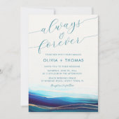 Invitation Océan Turquoise moderne Toujours Forever Mariage d (Devant)