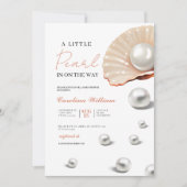 Invitation Océan un peu perle sous le baby shower de mer (Devant)