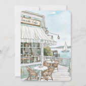 Invitation Ocean View Cafe Fête des mariées (Dos)