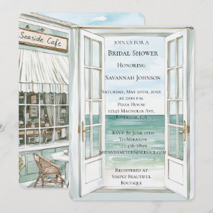Invitation Ocean View Cafe Fête des mariées
