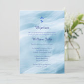 Invitation Ocean Waves Baptême chrétien orthodoxe (Debout devant)