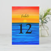 Invitation Ocean Waves Beach Destination Sunset Numéros de ta (Debout devant)