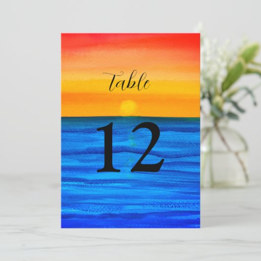 Invitation Ocean Waves Beach Destination Sunset Numéros de ta (Debout devant)