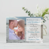 Invitation Ocean Waves Thématique Mariage photo Invite (Debout devant)