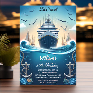 Invitation Ocean Waves Travel Ancre Yacht 30e anniversaire