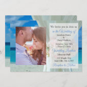 Invitation Oceanic Beach Photo à thème Mariage Invite (Devant / Derrière)