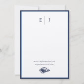 Invitation Océanique nautique classique bleu marine foncé 5 M (Dos)