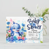 Invitation Ocean's Symphony : Baby shower de garçon sur le th (Debout devant)