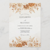 Invitation Ochre Rustic Botanical Wedding (Devant)
