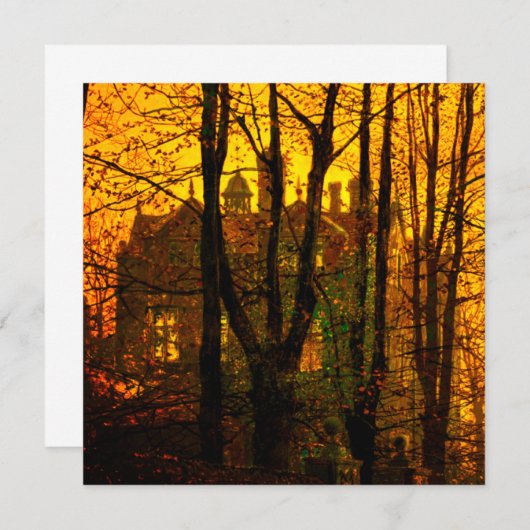 Invitation October Afterglow John Atkinson Grimshaw (Devant / Derrière)