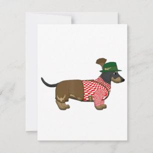 Invitation Octoberfest 2018  - Costume drôle de dachshund all