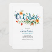 Invitation Octobre (Devant / Derrière)