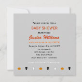 Invitation Octobre Halloween Baby shower d'automne (Dos)