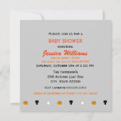 Invitation Octobre Halloween Baby shower jumeaux d'automne (Dos)